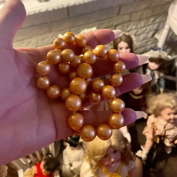 South sea golden pearl necklace - Picture 2 of 12